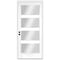 Codel Doors 36" x 80" Primed White Contemporary Flush-Glazed Exterior Fiberglass Door 3068RHISPSF20F4LC491626DM - alternate 1